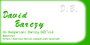 david barczy business card